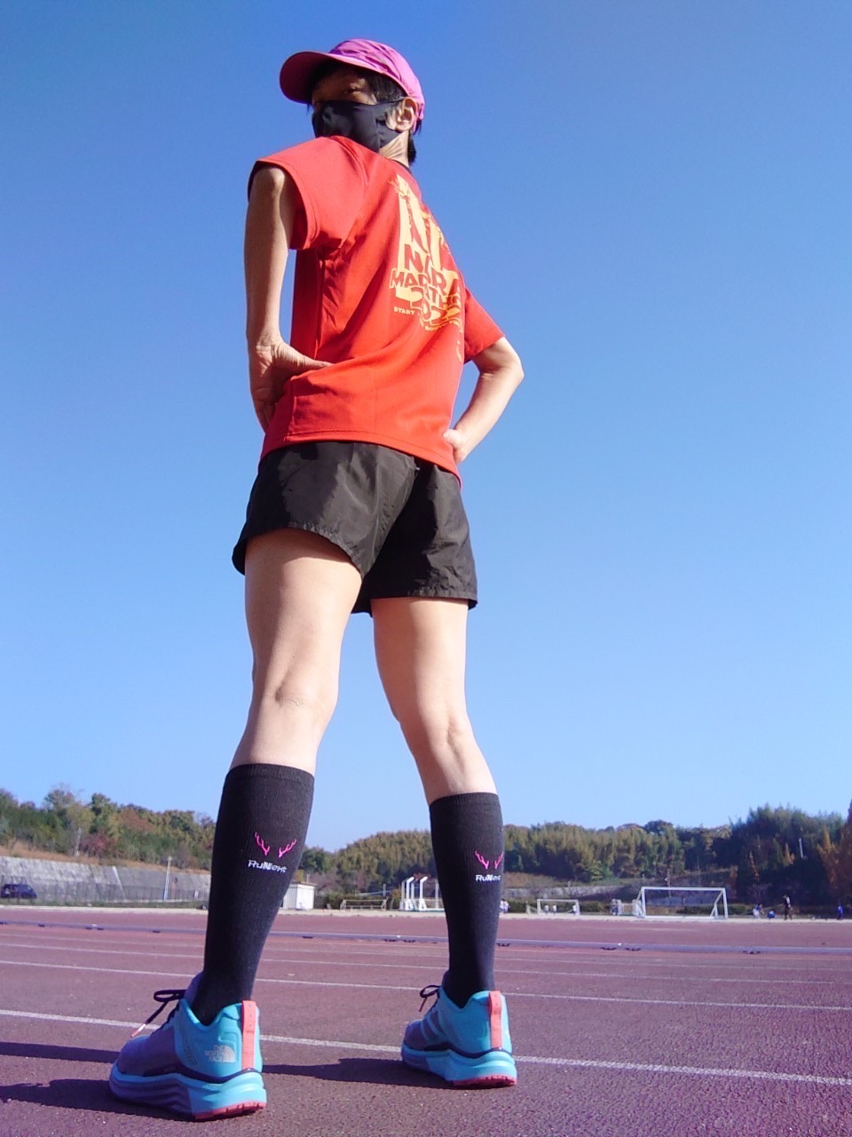 RunNextコンプレッションスポーツソックス　23-25㎝